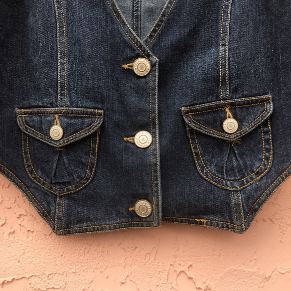Papaya Denim Vest Womens Size Large - Picture 3 of 6
